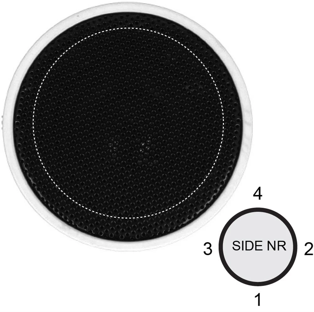Guľatý Bluetooth reproduktor – bílá – tlačová plocha – Vrch