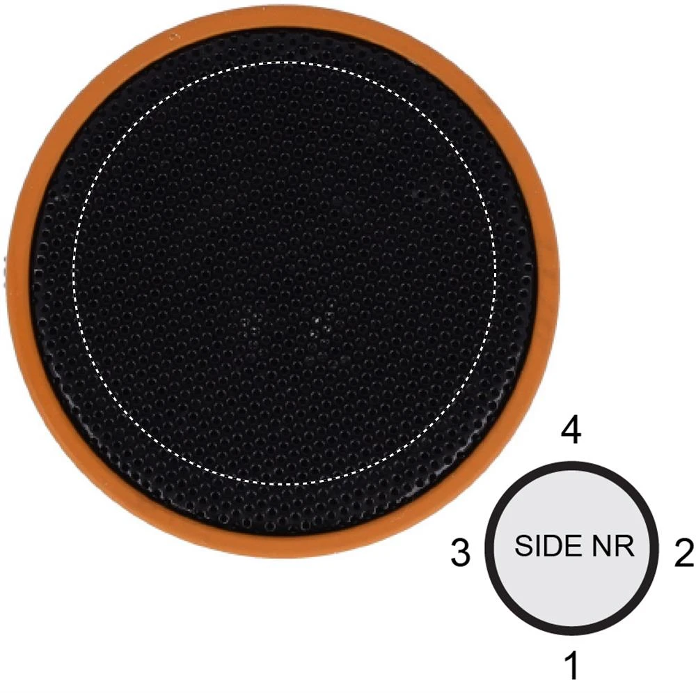 Guľatý Bluetooth reproduktor – oranžová – tlačová plocha – Vrch