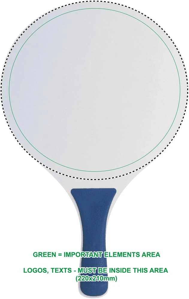 Set pre plážový tenis – modrá – tlačová plocha – RACKET 2 BACK PD