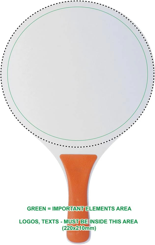 Set pre plážový tenis – oranžová – tlačová plocha – RACKET 2 BACK PD
