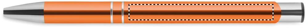 Guľôčkové pero elegantné – oranžová – tlačová plocha – Oproti klipu