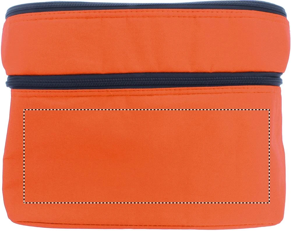 600D chladiaca taška – oranžová – tlačová plocha – FRONT BOTTOM