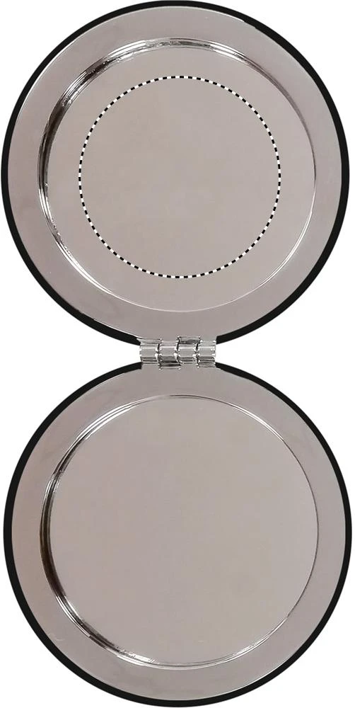 Okrúhle dvojité magnetické zrkadlo – černá – tlačová plocha – MIRROR TOP