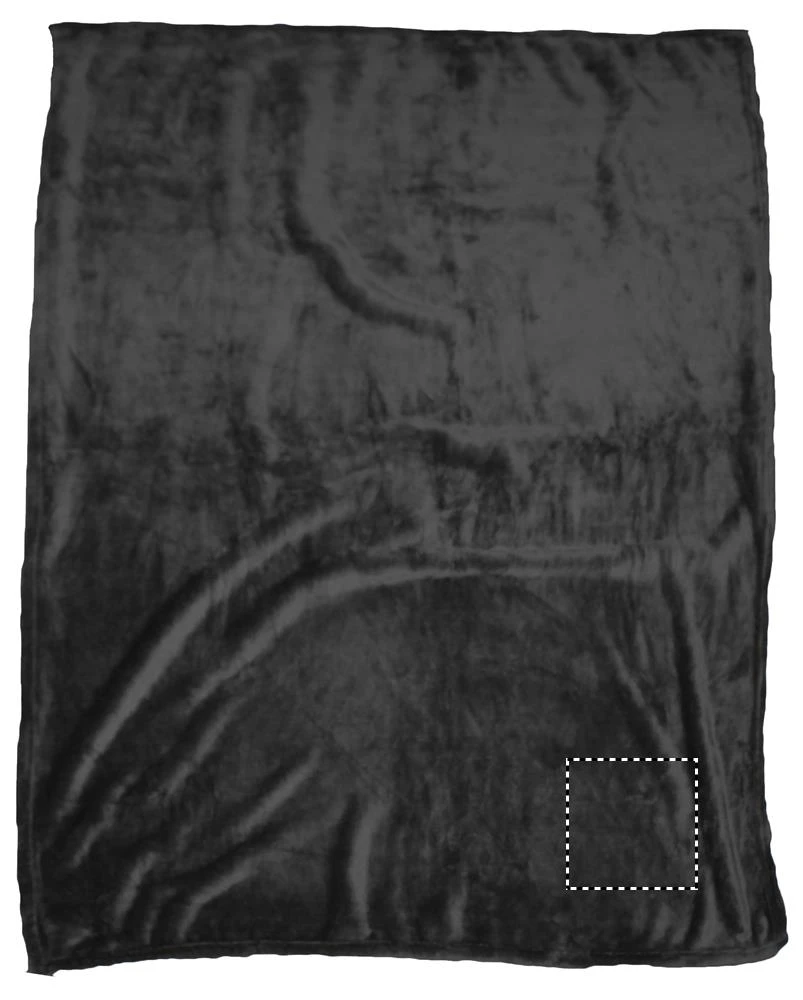 Flanelové fleecová deka – černá – tlačová plocha – BLANKET