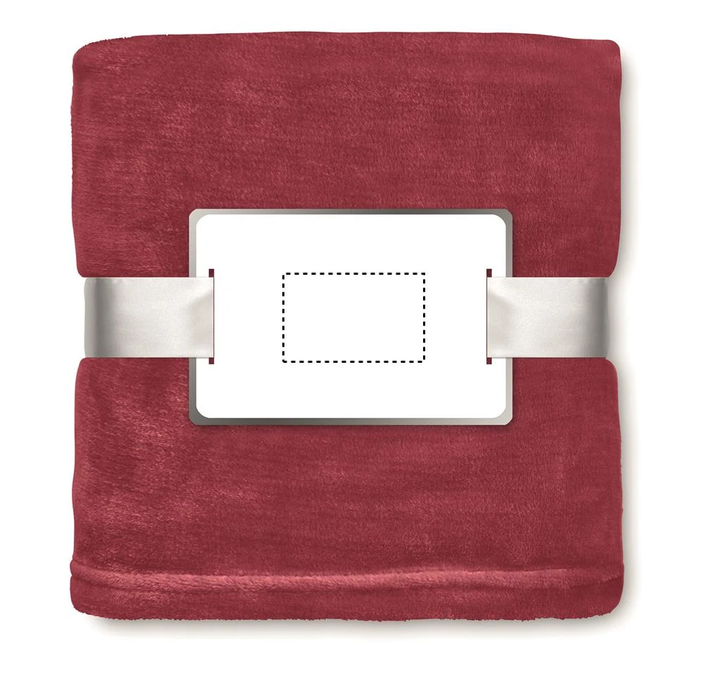 Flanelové fleecová deka – vínová – tlačová plocha – INLAY PAD