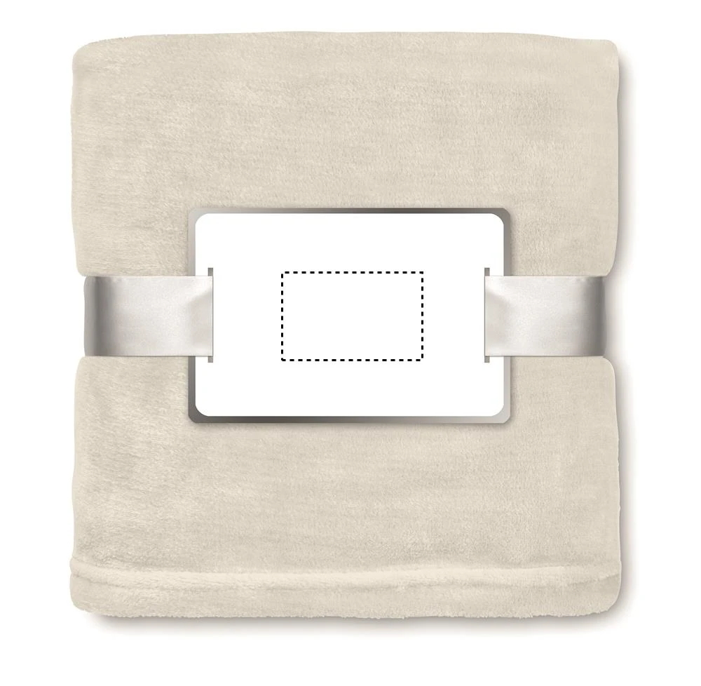 Flanelové fleecová deka – béžová – tlačová plocha – INLAY PAD