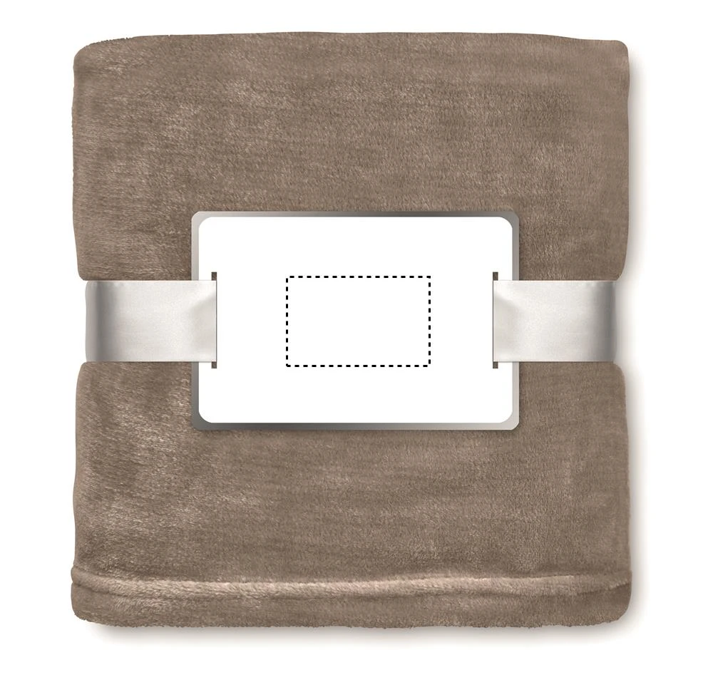 Flanelové fleecová deka – khaki – tlačová plocha – INLAY PAD