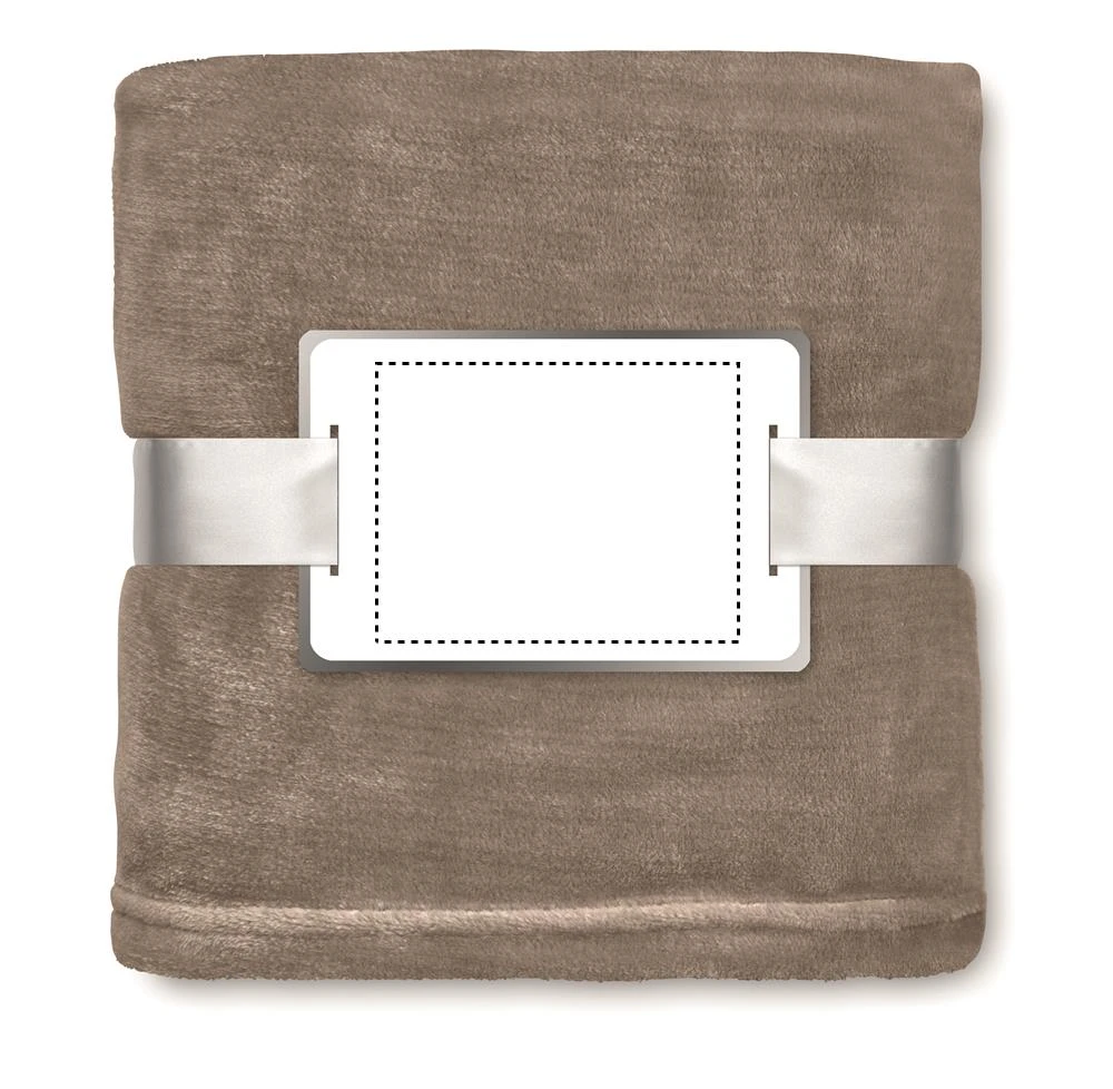 Flanelové fleecová deka – khaki – tlačová plocha – INLAY SCREEN