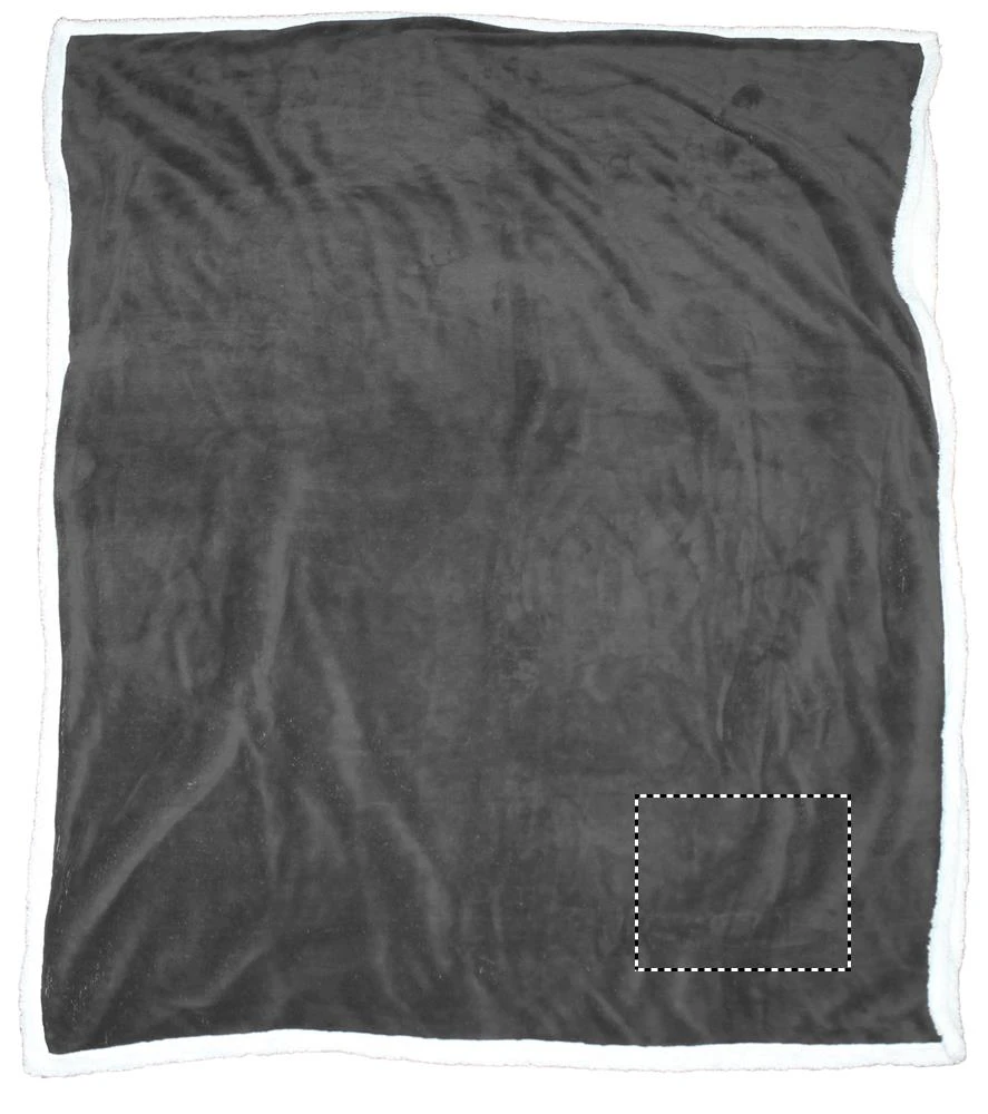 Fleecová deka s podšitím – šedá – tlačová plocha – BLANKET