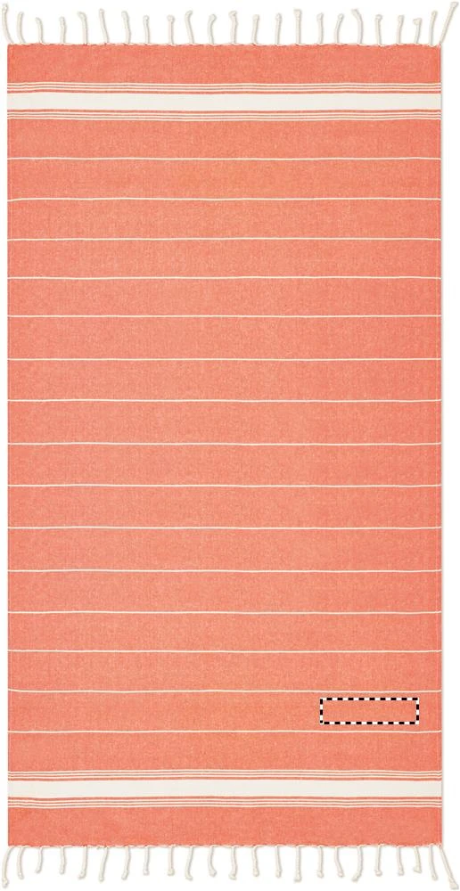 Plážová osuška – oranžová – tlačová plocha – TOWEL CORNER