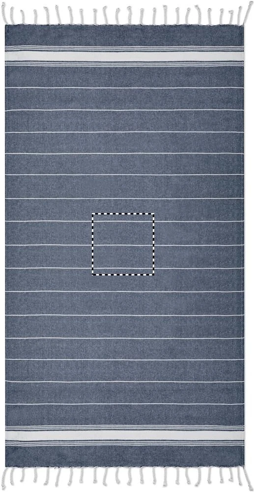 Plážová osuška – modrá – tlačová plocha – TOWEL CENTER E
