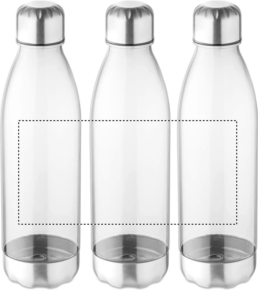 Fľaša z tritanu – transparentní – tlačová plocha – Dookola (rotačná sieťotlač)