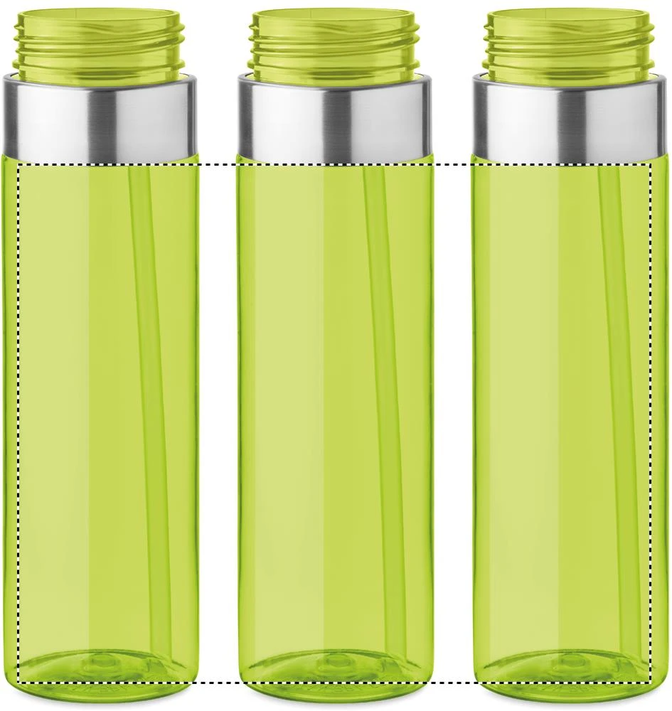 Tritanová fľaša 650 ml – transparentní limetka – tlačová plocha – Dookola 360°