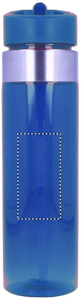 Tritanová fľaša 650 ml – transparentní modrá – tlačová plocha – Predná strana