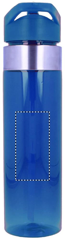 Tritanová fľaša 650 ml – transparentní modrá – tlačová plocha – Zadná strana