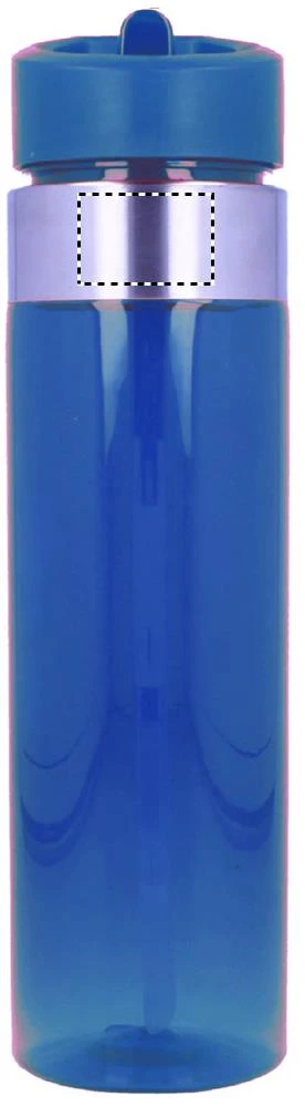 Tritanová fľaša 650 ml – transparentní modrá – tlačová plocha – FRONT RING