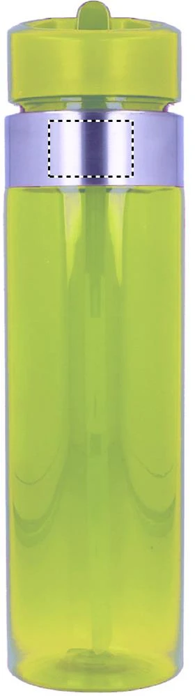 Tritanová fľaša 650 ml – transparentní limetka – tlačová plocha – FRONT RING