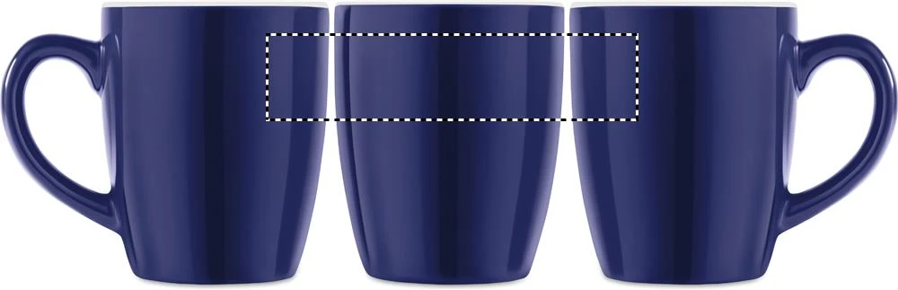 Keramický farebný hrnček 300 ml – francouzská námořnická modř – tlačová plocha – Dookola (rotačná sieťotlač)