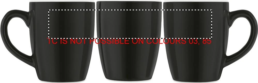Keramický farebný hrnček 300 ml – černá – tlačová plocha – MUG TC