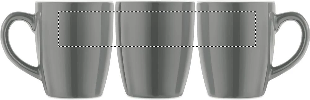 Keramický farebný hrnček 300 ml – šedá – tlačová plocha – MUG TC