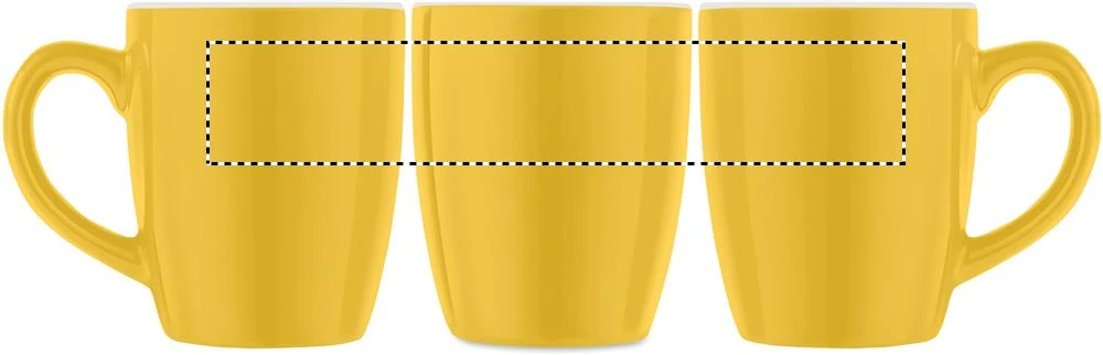 Keramický farebný hrnček 300 ml – žlutá – tlačová plocha – MUG TC