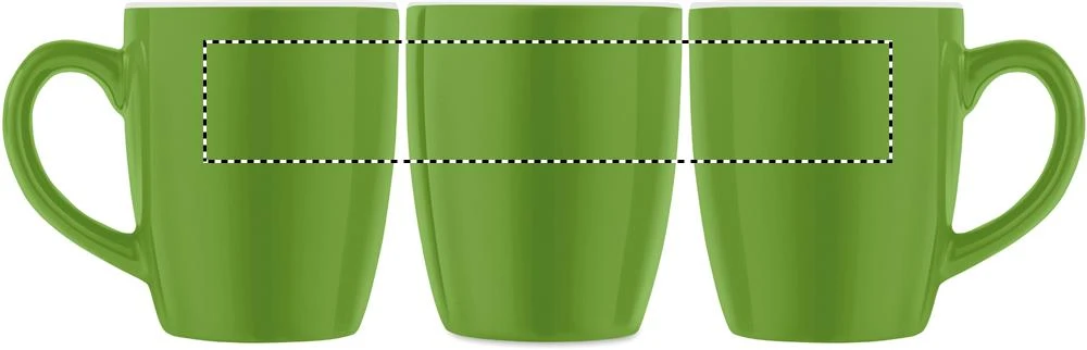 Keramický farebný hrnček 300 ml – zelená – tlačová plocha – MUG TC
