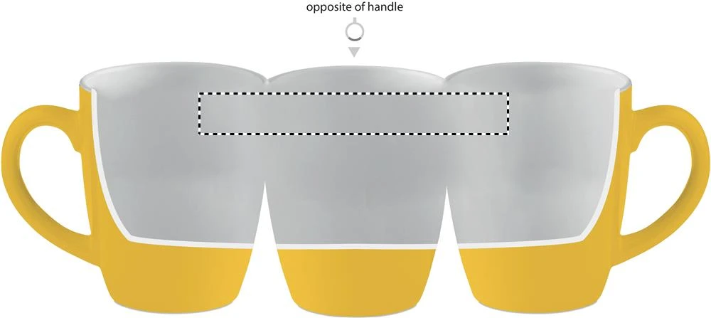 Keramický farebný hrnček 300 ml – žlutá – tlačová plocha – INSIDE TC