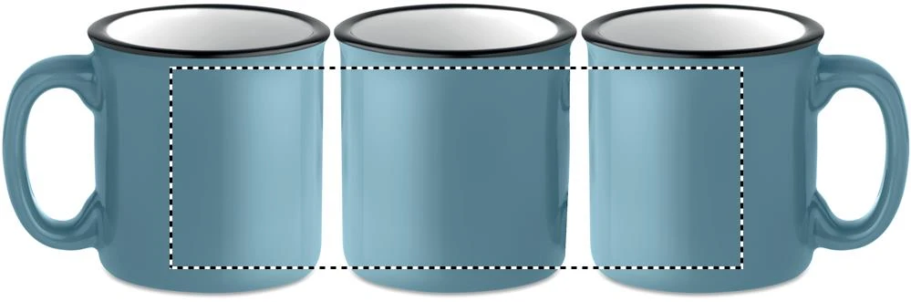 Keramický vintage hrnček – modrá – tlačová plocha – CUP