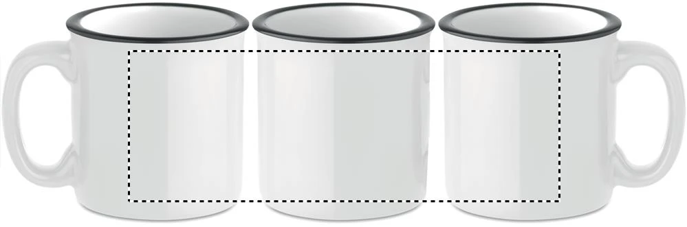 Keramický vintage hrnček – bílá – tlačová plocha – CUP