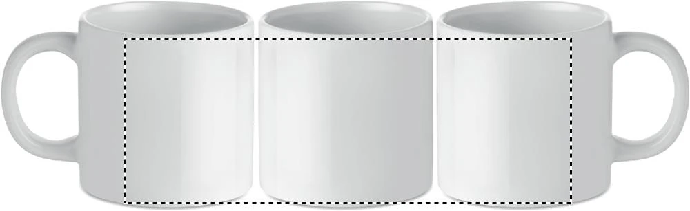 Malý hrnček pre sublimáciu – bílá – tlačová plocha – CUP TS