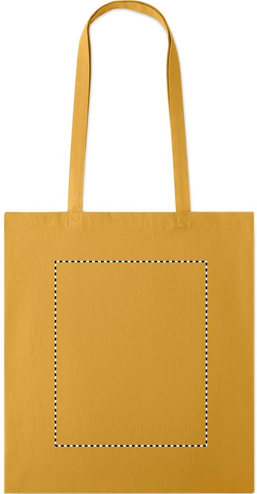Farebná nákupná taška – ochre – tlačová plocha – EMBROIDERY