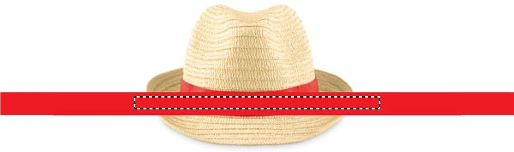 Papierový slamák – červená – tlačová plocha – BAND