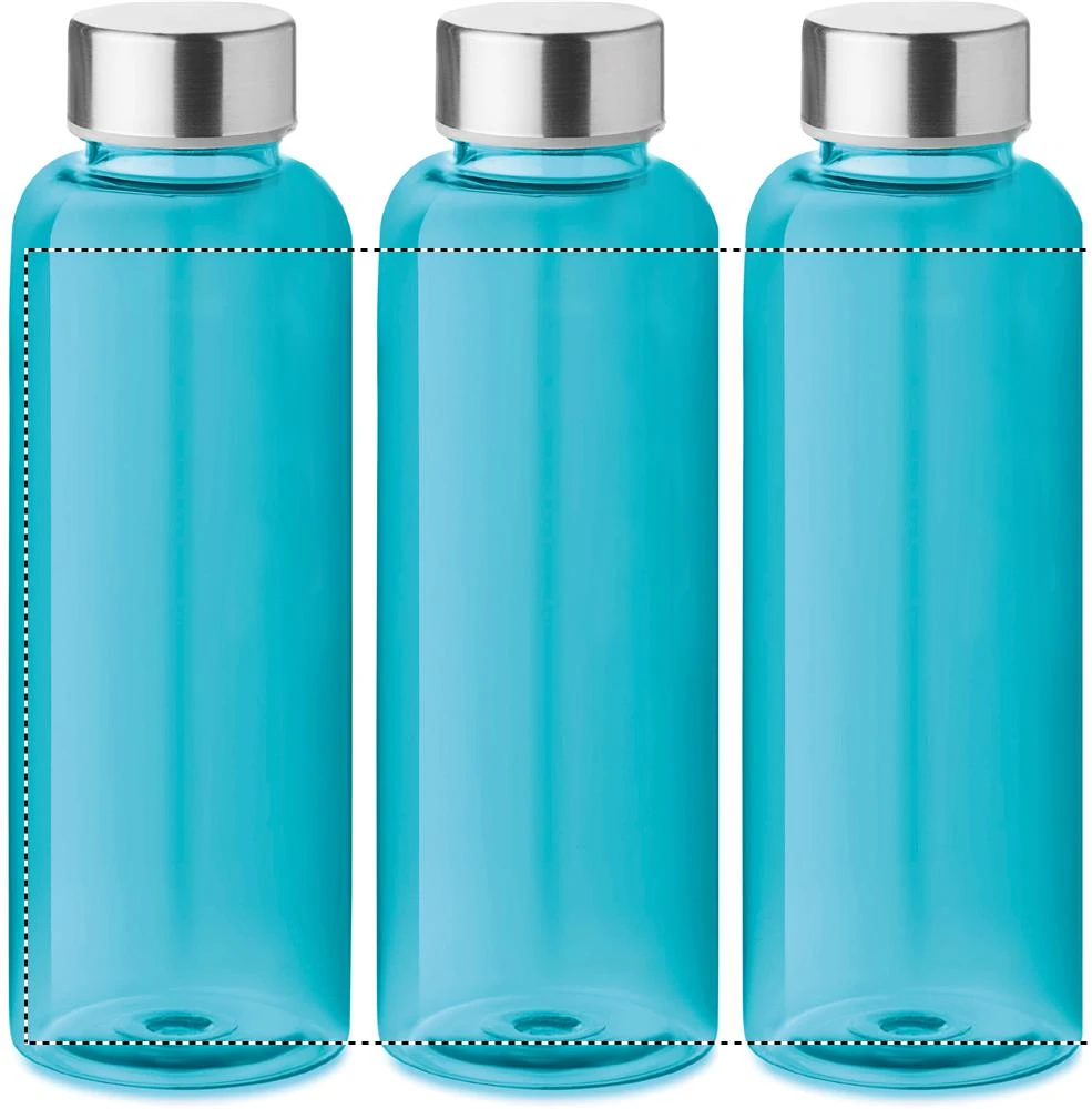 Tritanová fľaša 500 ml – transparentní modrá – tlačová plocha – Dookola 360°