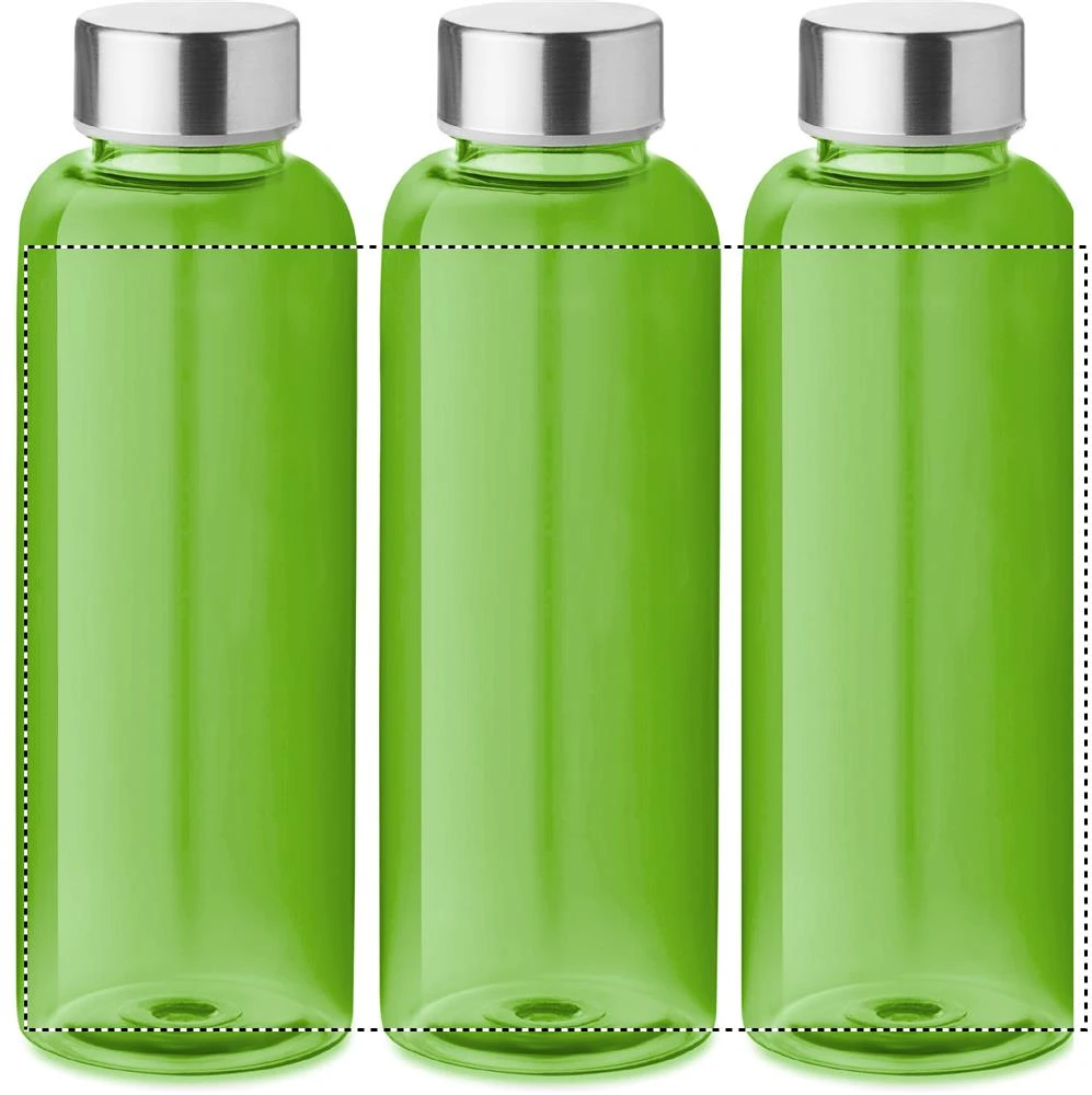 Tritanová fľaša 500 ml – transparentní limetka – tlačová plocha – Dookola 360°