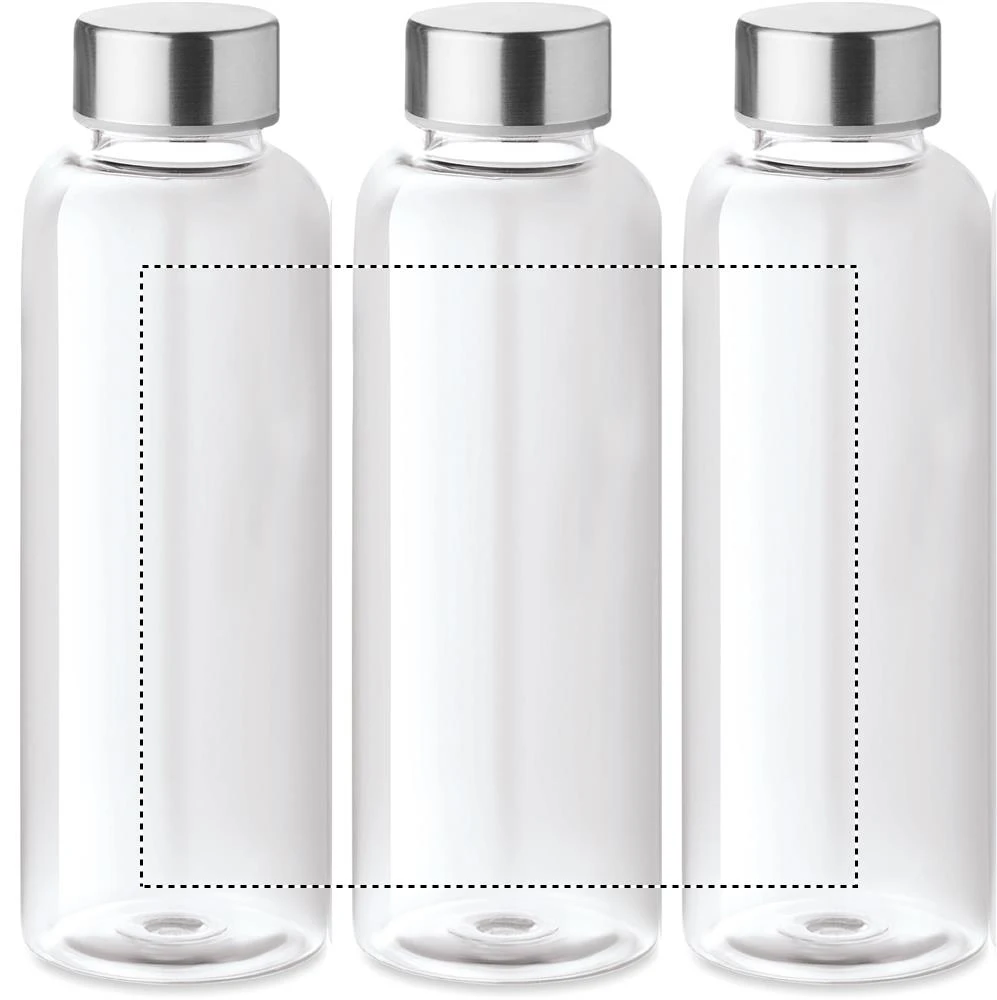 Tritanová fľaša 500 ml – transparentní – tlačová plocha – Dookola (rotačná sieťotlač)