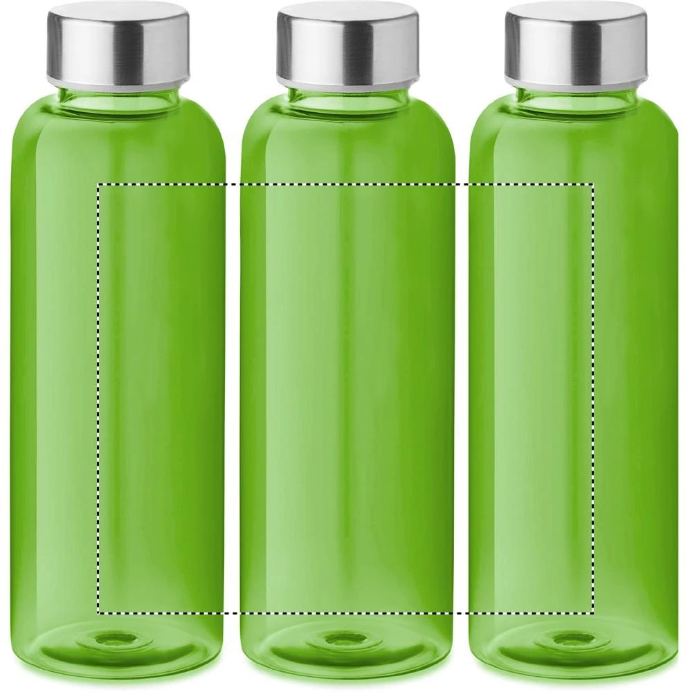 Tritanová fľaša 500 ml – transparentní limetka – tlačová plocha – Dookola (rotačná sieťotlač)