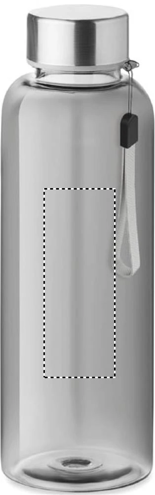 Tritanová fľaša 500 ml – transparentní šedá – tlačová plocha – BOTTLE PAD