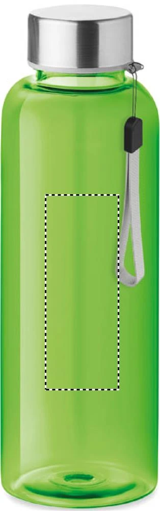 Tritanová fľaša 500 ml – transparentní limetka – tlačová plocha – BOTTLE PAD