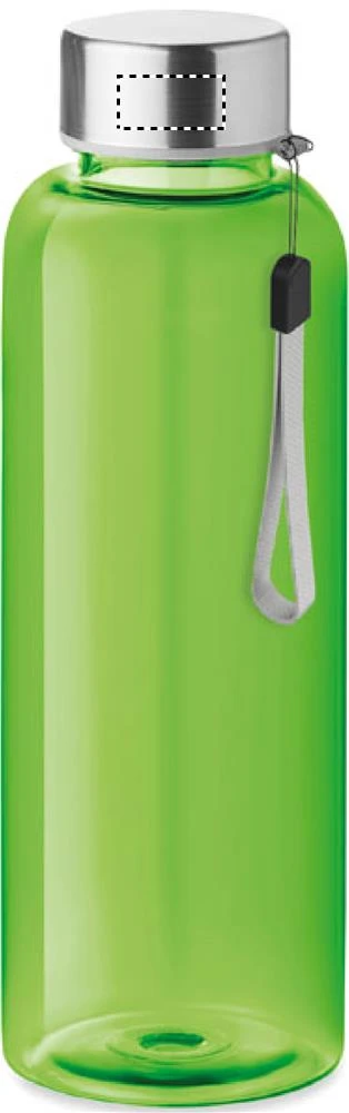 Tritanová fľaša 500 ml – transparentní limetka – tlačová plocha – Veko