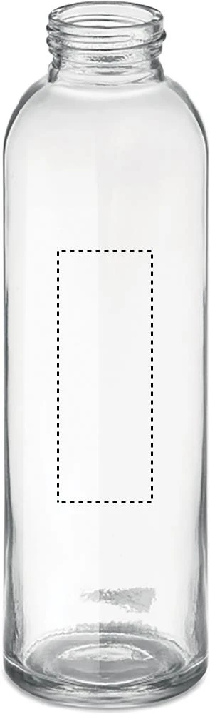 Sklenená fľaša 500 ml – dětská růžová – tlačová plocha – Predná strana