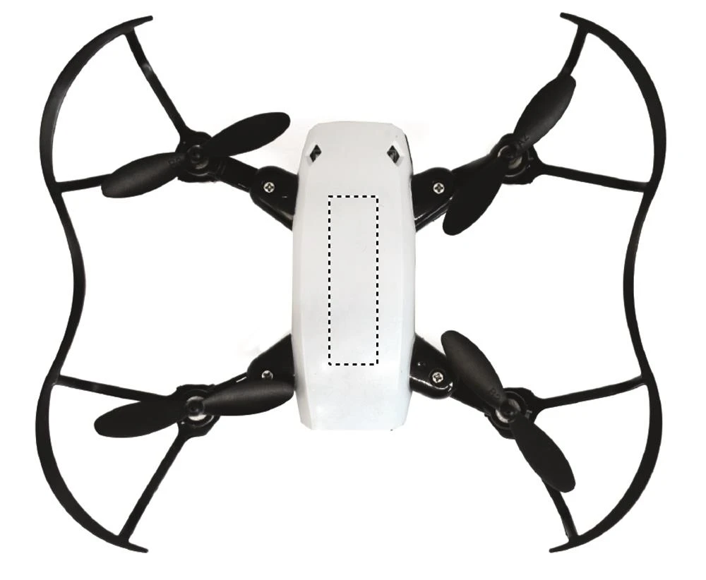 Wifi skladací dron – bílá – tlačová plocha – DRONIE TOP