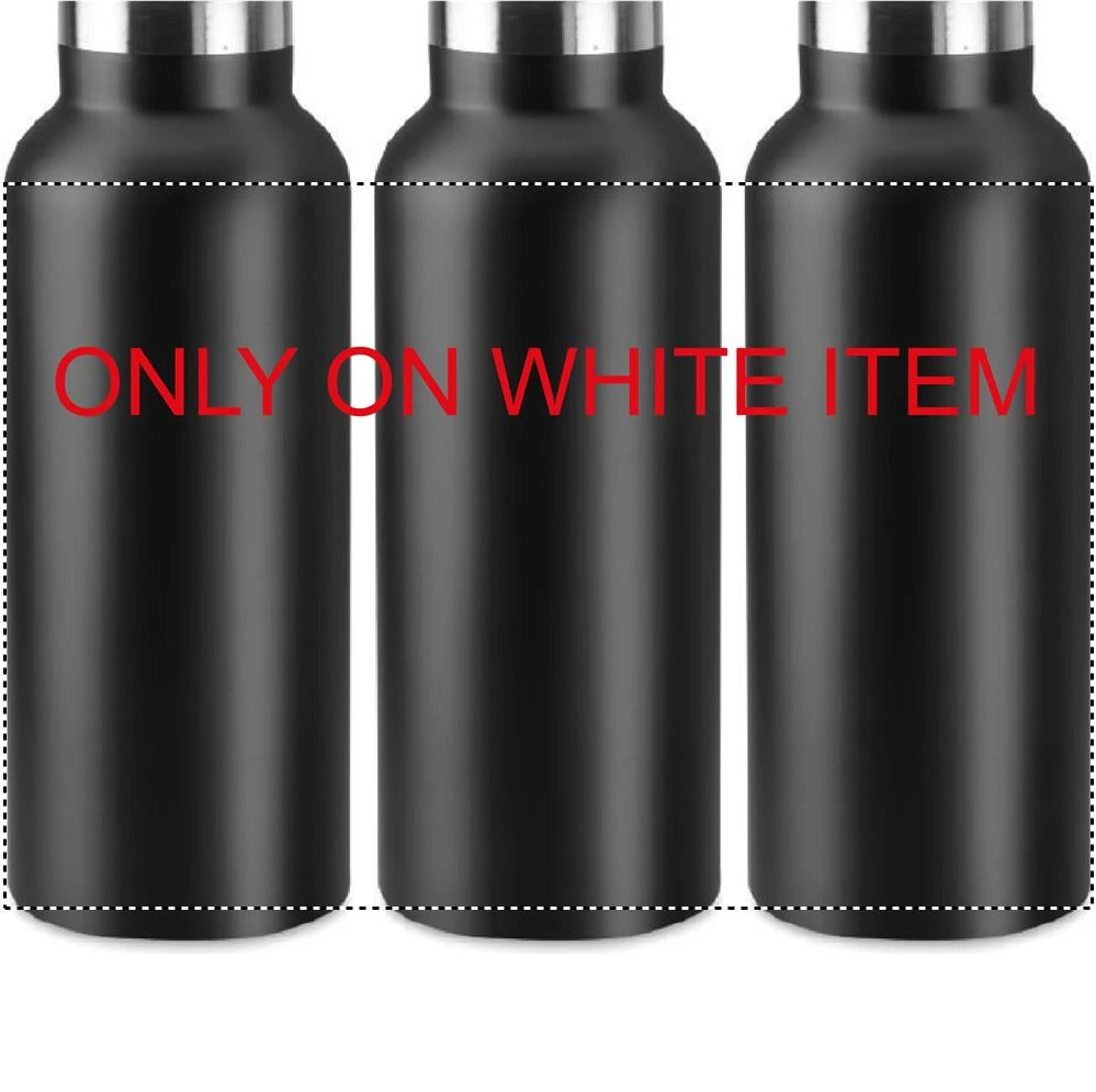 Dvojstenná fľaša 500 ml – černá – tlačová plocha – SUBLIMATION 360