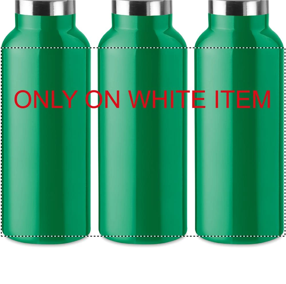 Dvojstenná fľaša 500 ml – zelená – tlačová plocha – SUBLIMATION 360