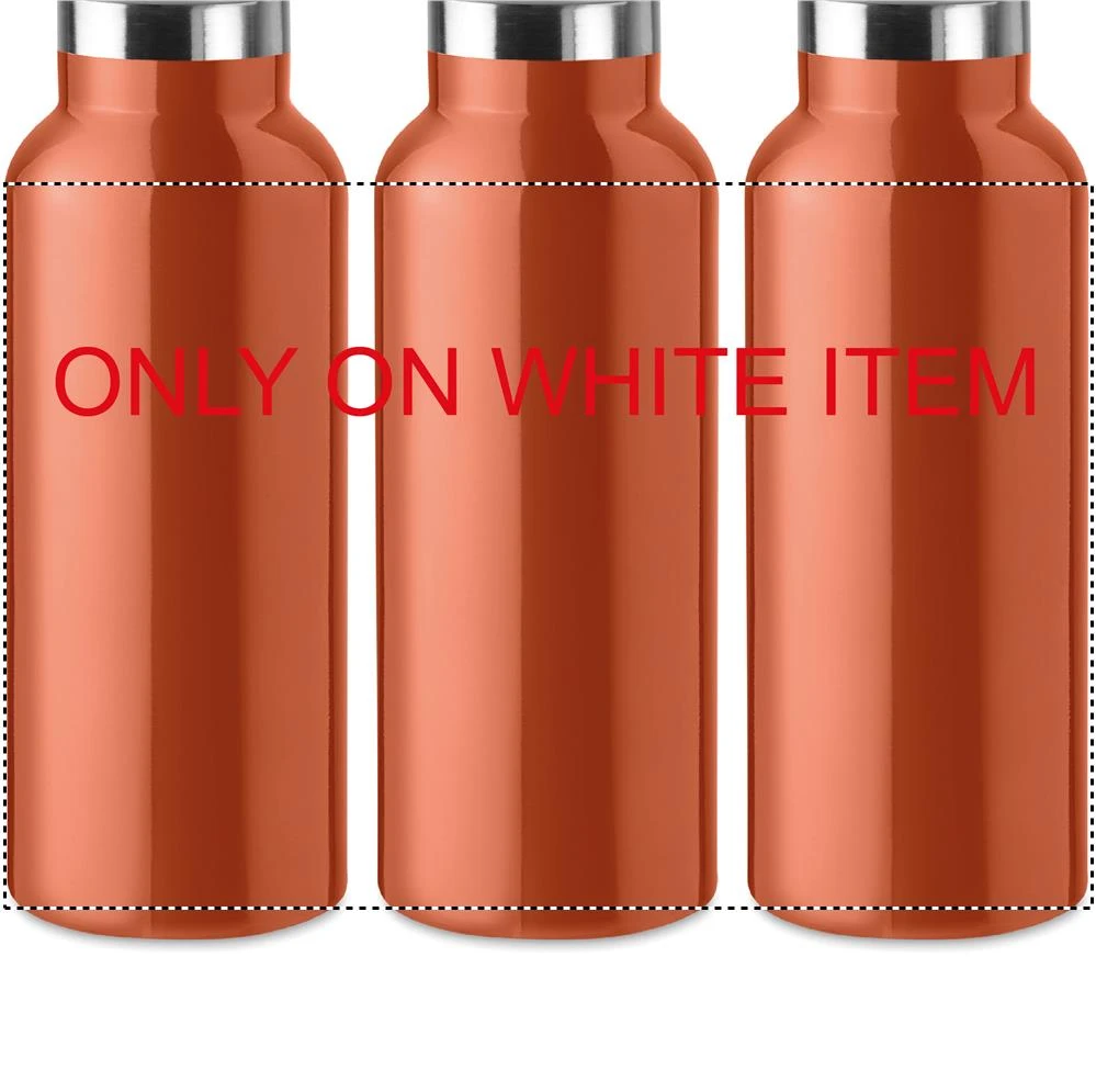 Dvojstenná fľaša 500 ml – oranžová – tlačová plocha – SUBLIMATION 360