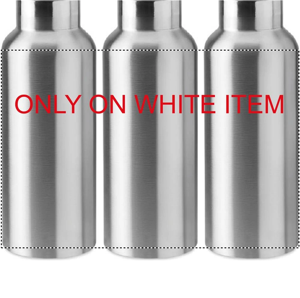 Dvojstenná fľaša 500 ml – matná stříbrná – tlačová plocha – SUBLIMATION 360