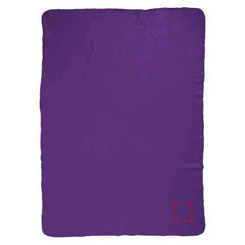 Deka a vak Huggy – purpurová – tlačová plocha – Deka