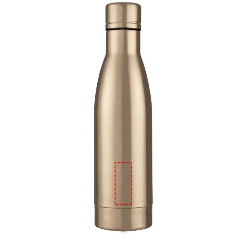 Vákuová termofľaša Vasa – růžově zlatá – tlačová plocha – Zadná strana