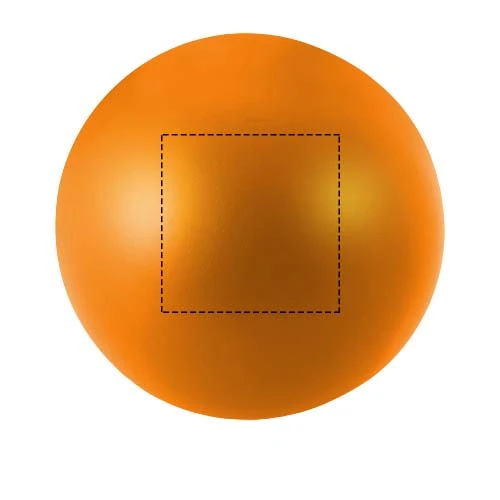 Antistresová loptička – oranžová – tlačová plocha – Predná strana