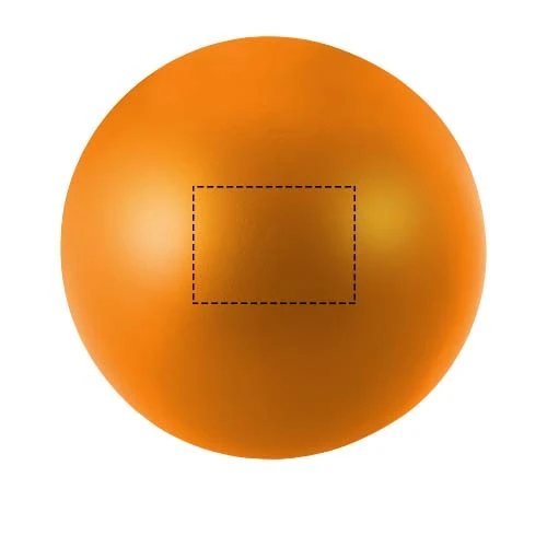 Antistresová loptička – oranžová – tlačová plocha – Zadná strana