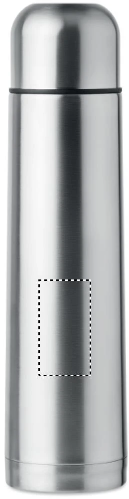 Termoska 1L – matná stříbrná – tlačová plocha – BOTTLE FRONT